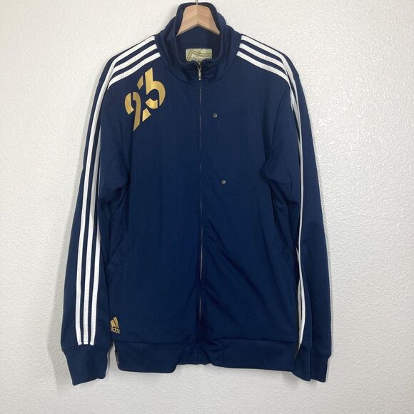 Adidas Jacket Mens Large Navy Blue LA Galaxy DB23 Beckham 25 Soccer Track 2009 - Picture 1 of 16